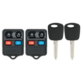 Keyless2Go Replacement for Entry Remote Car Key Fob Vehicles That Use Self-Programming with New Uncut Transponder Ignition Car Key H72 (2 Pack)