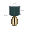 Relaxdays Bedside Lamp with Touch, Modern Table Lamp, H x