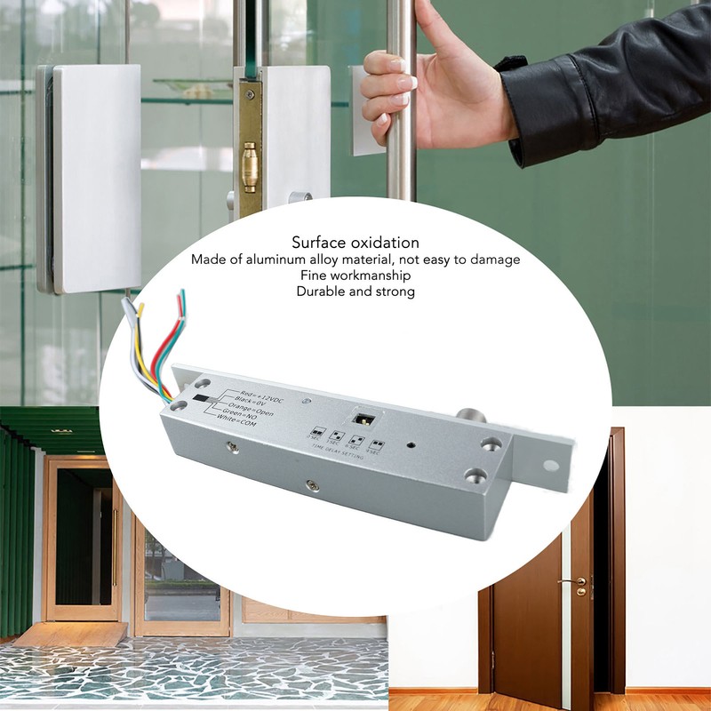 DC 12V 5 Lines Electric Bolt Lock Narrow Deadbolt Drop