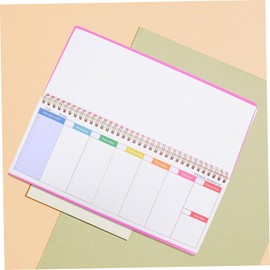 Operitacx Weekly Planner 2025 Monthly Calendar Tear off Memo Tabs Weekly Calendar Pad To Do Notebook Hourly Planner Undated Back to School Supplies Weekly Calendar for Student ， Pink