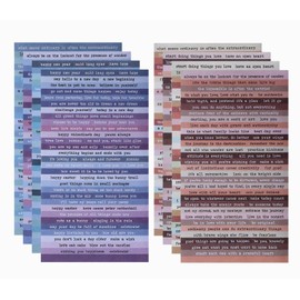 ONLYKXY 8sheets Colourful Talk Label Sticker Word Stickers Paper Inspirational Words Label Sticker for Hand Account Text DIY Journal Decals Decorative Scrapbooking Stickers (Colourful)