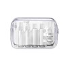 MORICOH Kulturbeutel, transparent, mit Reiseflaschen, 14-teiliges Set (100 ml) und