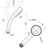 SANEI (サンエイ) Shower Head, Plating, Approx. 25% Water Saving, G1/2,