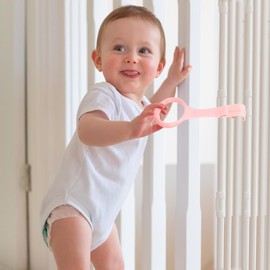 YARNOW 1 Pair 's Bed Pull Ring Grip Pen Pram Holder Stand up Pull Rings Rattle Crib Pull up Rings Tummy Exercise for Pull up Rings Carry Cot Stand Little Jumper Pp Pink