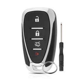 4 Button 433MHz Car Remote Control Key for Chevy Malibu Camaro Cruze 2016 2017 2018 2019 2020 2021 Traverse Sonic Equinox Spark Remote Car Key Fob (HYQ4EA) ID46 Chip with Keyring and Screwdriver