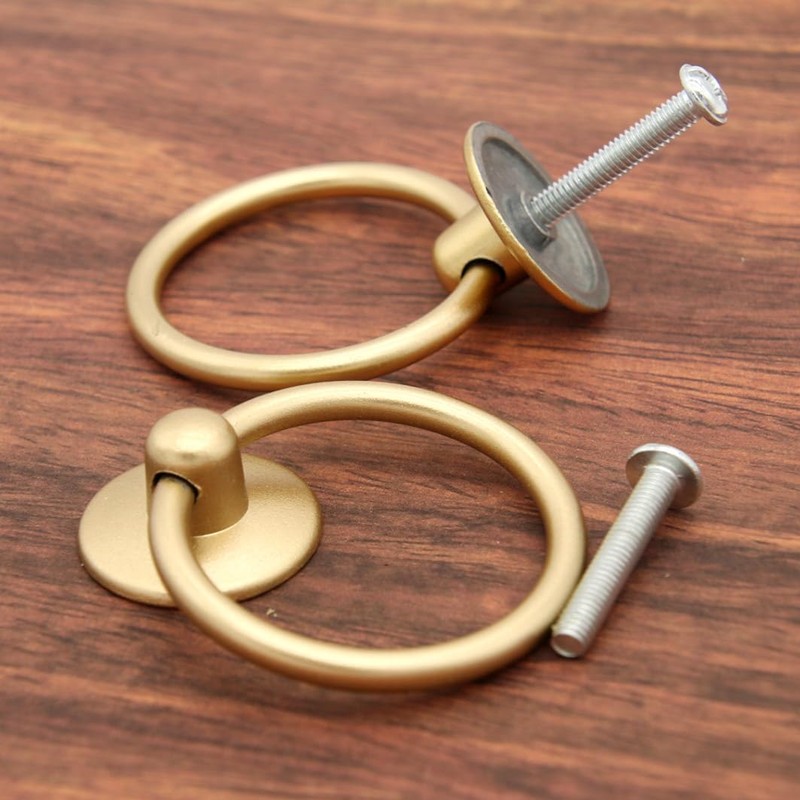 LXZ 6 PCs Cabinet Hardware Drop Ring Pulls Drawer Ring