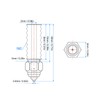 3 Pcs 0.4mm Nozzle M6 Thread High Thermal Conductivity Cr