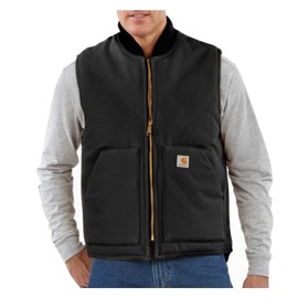 Carhartt mens Arctic-quilt Lined Duck Vest (Big & Tall) work utility outerwear, Black, XX-Large Tall US