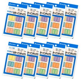 Nichiban ML135-10P Index Stickers, Color, Medium, 10 Pieces, Mixed Colors