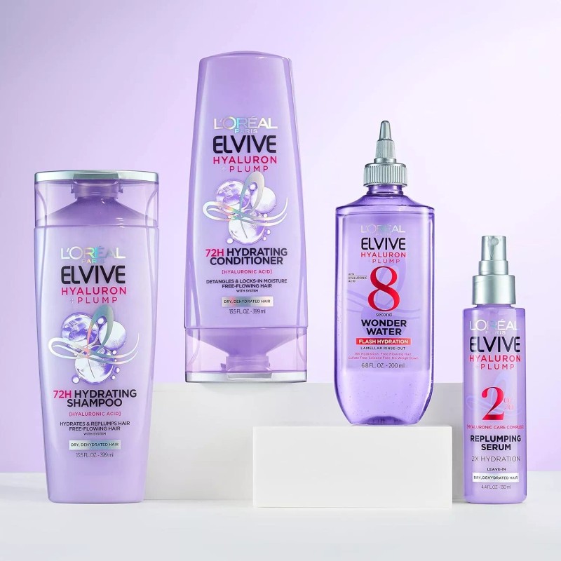 L'Oreal Paris Elvive Hyaluron Plump Hydrating Shampoo, 12.6 Fl Oz