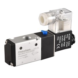 Heschen Electric Pneumatic Solenoid Valve 3V210-08-NO 220VAC PT1/4" 2 Position 3 Way Normally Open Type Single Coil Pilot Operated Electric