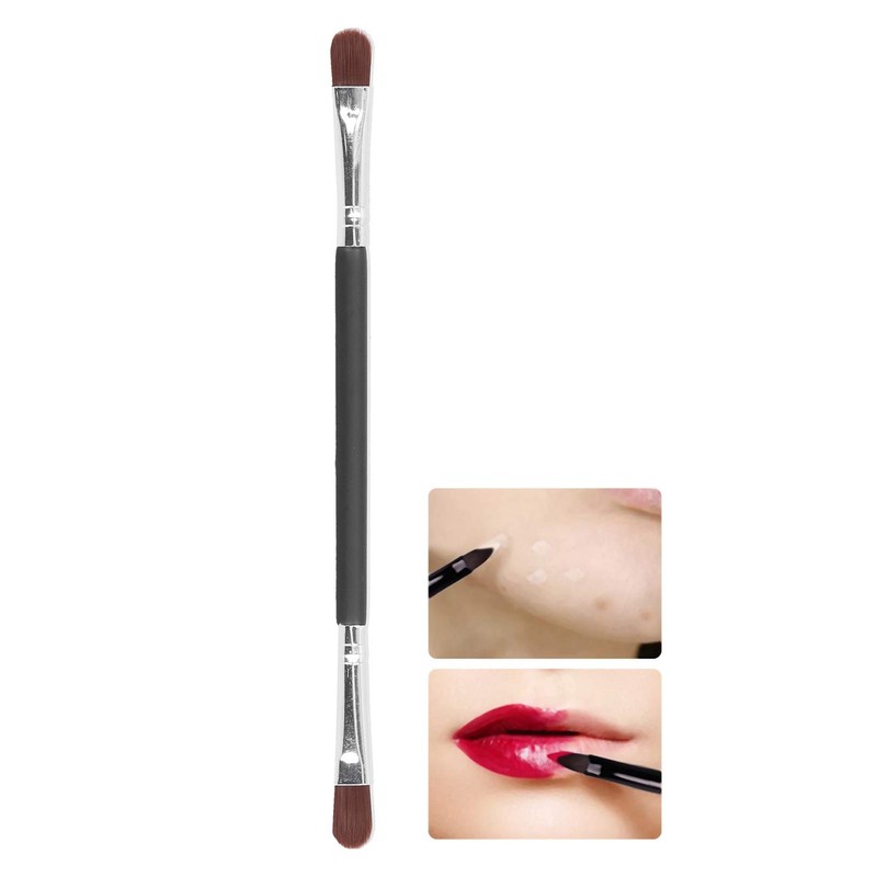 Concealer Brush, Double Headed Soft Bristled Makeup Brush, Portable Flat