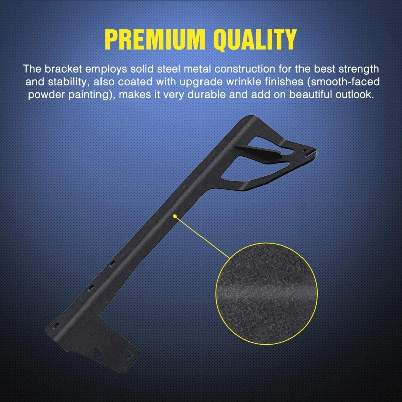 Nilight 50Inch 2PCS LED Light Upper windshield Mounting Bracket For