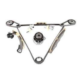 Engine Timing Chain Kit Water Pump 4.0L Fit for Frontier 2005-2013 for Xterra 2005-2012 for NV1500 NV2500 NV3500 2012 w/Sprocket, Guide Rail, Tensioner Replace 13028-ZK01C TK3042 AW9426