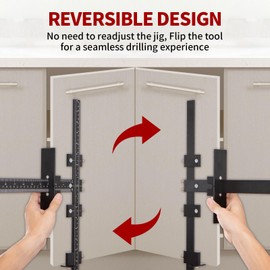 SILIENTWERK Cabinet Hardware Jig, Precision All Aluminum Alloy Accurate Fast Installation Cabinet Hardware Pull Template Tool Set Cabinet Door Handle Jig for Handles and Pulls on Door Drawer/Cabinets
