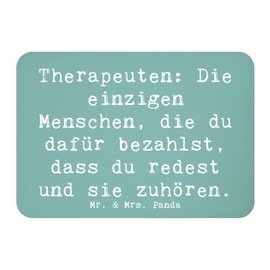 Mr. & Mrs. Panda Magnet Saying Wonderful Therapist - Gift, Therapist, Listener, Appreciation, Attention, Fridge Magnet