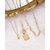 MJartoria Layered Initial Necklaces for Women Trendy, 14K Gold Plated