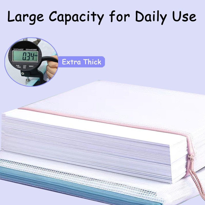 A3 Plastic Zip Wallets - 5PCS A3 Zip Lock Bags