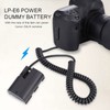 LP-E6 Power Dummy Battery Pack DC Coupler Connnector for Canon