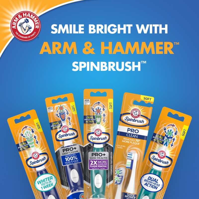 Arm & Hammer Camouflage Series Kids Spinbrush Electric Battery Toothbrush,