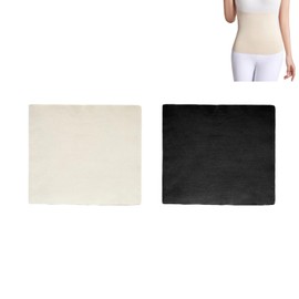 TRADERPLUS 2PCS Waist Warmer Belly Kidney Warmer Wrap Soft Body Warmer Lower Back Waist Band (Black+Beige, XL)