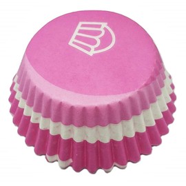 Lovelegis Paper baking cups for muffins - capcake molds - 100 pcs - pink stripes - birthdays - diameter 7 cm - 3 cm high - Christmas and birthday gift idea