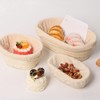 Oval Shaped Banneton Proofing Basket Set, 2Pcs 10 inch Bread