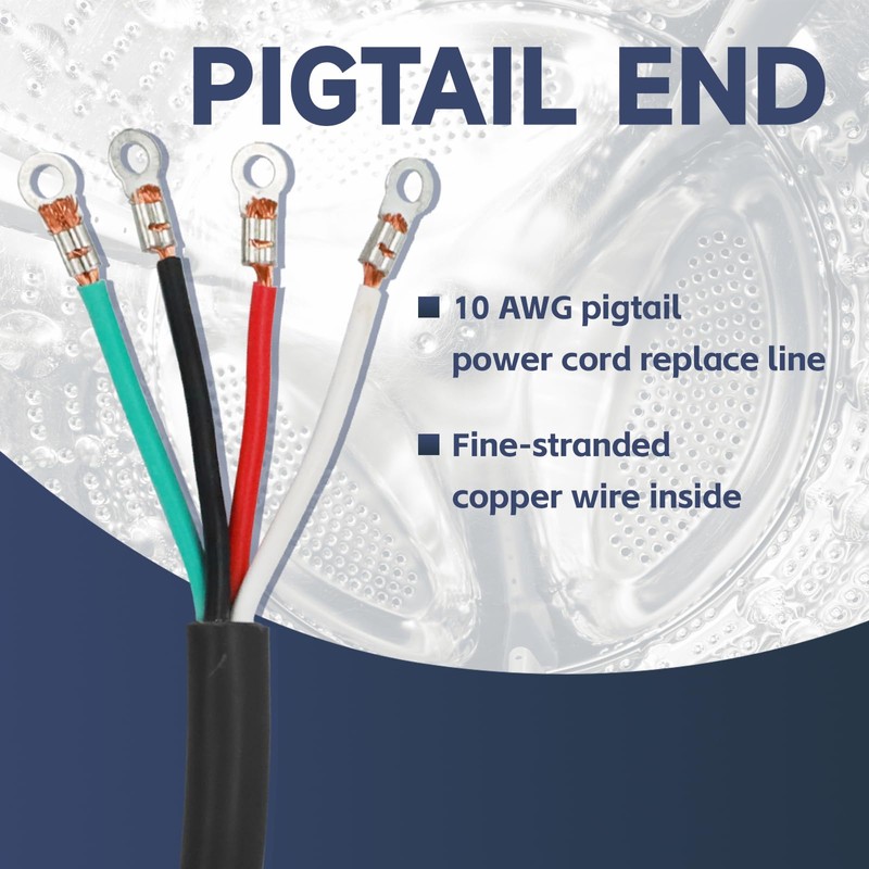 EP 4 Prong Dryer Cord, 10 ft 10/4 SRDT, 30Amp