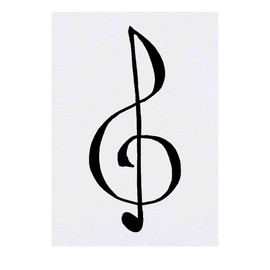 Azeeda 'Violinschlüssel' Temporäres Tattoo - Hautfreundlicher & Ungiftiger Abziehbild · Wasserfest (TO00023647)