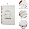 Pack of 4 spiral notebooks, small, A6 mini notepad with