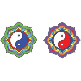 Yin Yang - Window Sticker/Decal - 2 Circular 2.25” Translucent