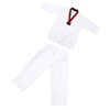 Taekwondo Uniform Striped Model Polyester Cotton with Belt Martial Arts