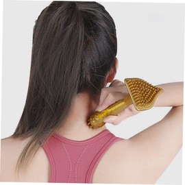 WOONEKY 2pcs Exfoliating Body Shower Tooltries Hair Scalp Water Spa Massage Back Lotion Alicator and Pvc Comb for Neck Back Massage Tool