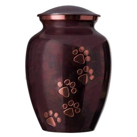 Best Friend Services Pet Urn - Ottillie Paws Memorial Pet Cremation Urns for Dogs and Cats Ashes Hand Carved Brass Memory Keepsake Urn