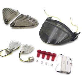 XKH- Smoke LED Turn Signal Tail lights lens Compatible with 2005 2006 Suzuki GSXR 1000 GSX R1000 [B014CNMW4M]