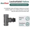 Hot Flow Black Nickel Marella Modern Thermostatic Radiator Valve Angled