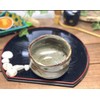 Kutani [Matcha Bowl] Weeping Cherry Blossom Medium Painting