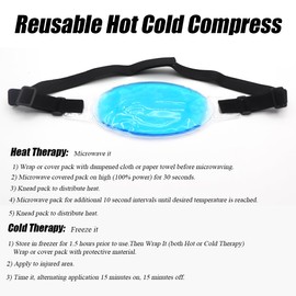Ice Pack for Injuries, Ice Pack with Strap Reusable Gel Cold Pack for Hip, Shoulder, Knee, Back - Hot Cold Compress for Swelling, Bruises, Surgery - Heat Cold Therapy