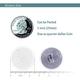 BABIQT 11 Pieces NFC Tag Ntag 215 Tag NFC Tag Stickers 25mm (1 Inch) Round 504 Byte Memory, Compatible with All NFC Phones