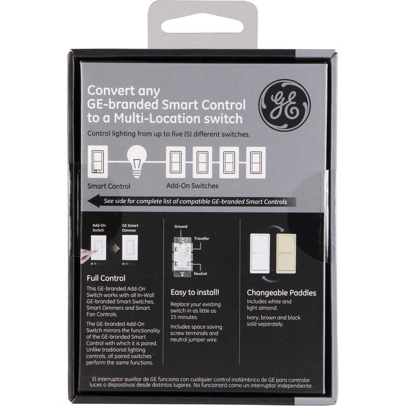 GE 12723 Enbrighten Add Z-Wave Zigbee Smart Lighting Controls, Works