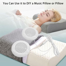 Pillow Speaker, 3.5mm DIY Portable Mini Speaker Stereo Speakers with 2 Stereo Sound HiFi Speakers for MP3 Phone Portable CD