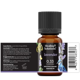 Healing Solutions Lavender 100% Pure, Best Therapeutic Grade Essential Oil - 10ml
