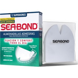 Sea-Bond Kit Almohadilla Adhesiva para Dentaduras Postizas Superiores, 3 pack 12 Piezas Cada una