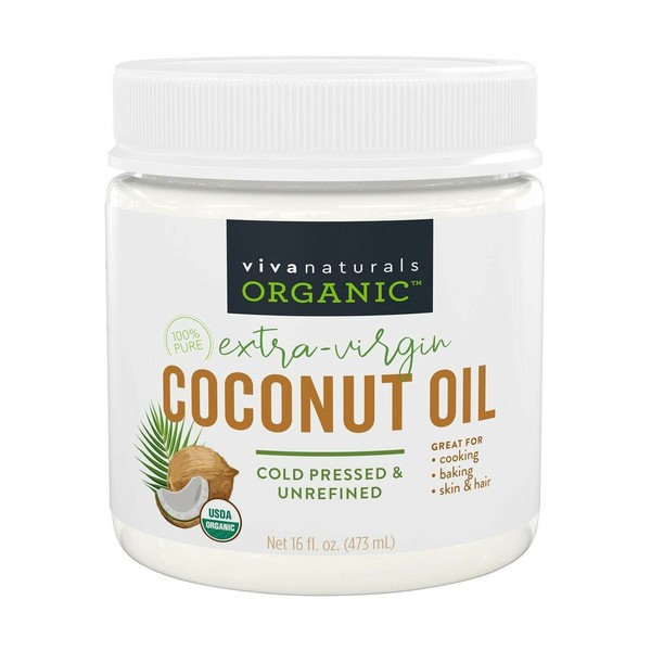 Organic Extra Virgin Coconut Oil 16 Ounce Non GMO Gluten Free Without Chemicals