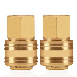 2stk Air Line Connectors 1/4" BSP Euro Airline Hose Compressor Fittings Air Coupler and Plug Kit Couplings Connector Female