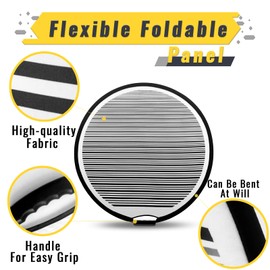 HiYi Dent Repair Line Dent Foldable Lined Dent Reflector Board Cloth Portable Flexible Reflector Line Board Scratch for Dent Remover Automotive Dent Fix Tools Dent Panel Striped Light Board (35CM)