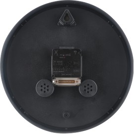 Fuji Boeki 28193 Wall Clock, Width 10.0 x Depth 1.8 x Height 10.0 inches (25.5 x 4.5 x 25.5 cm), Black, Radio Watch, Small Size