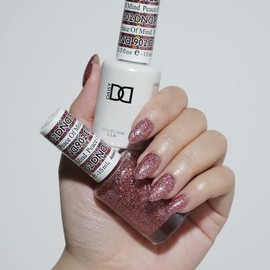 DND Gel Polish Set, Glitter Collection, UV Gel Polish and Air Dry Nail Lacquer, Matching Chip-Free Polish Duo, 902 Peace of Mind, 0.5 Fl Oz