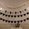 IGJUR 2 Pack Black Heart Garland Banner Goth Garland Gothic