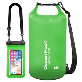 Premium Waterproof Bags, 10L 5L 2L Dry Bag with Waterproof Phone Pouch and Long Adjustable Shoulder Strap for Outdoor Activities and Water Sports, Travel, Camping, Hiking, Swimming, Boating